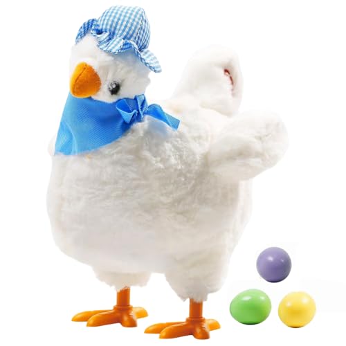ARVALOLET Hühnchen Legen Eierhundspielzeug Spielzeug Plüsch Hühnchen Legen Eierspielzeug for Hunde (weiß) von ARVALOLET