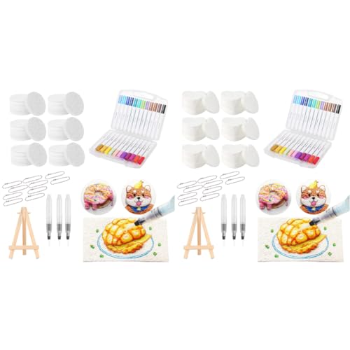 ARVALOLET Kreatives 3D Zeichenzauber Leinwandschwamm mit Aquarell Pinsel Marker for Kinder und Erwachsene ARVALOLET Kreatives 3D Zeichenzauber Leinwandschwamm mit Aquarell Pinsel Marker for Kinder und Erwachsene von ARVALOLET
