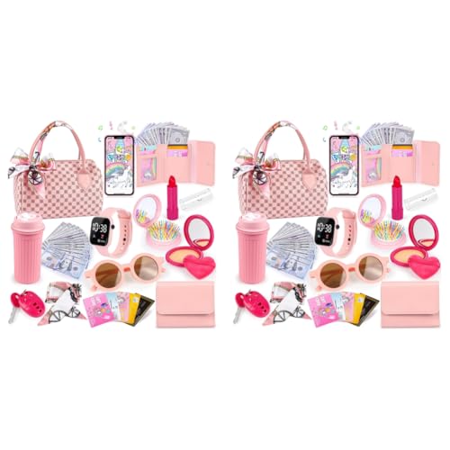 ARVALOLET Mädchen Spieltasche mit Prinzessinnen-Motiv, Spielset mit 33 Teilen inklusive Smartphone, Make-up, Wasserflasche Zubehör ARVALOLET Mädchen Spieltasche mit Prinzessinnen-Motiv, Spielset mit 33 Teilen inklusive Smartphone, Make-up, Wasserflasche Zubehör von ARVALOLET