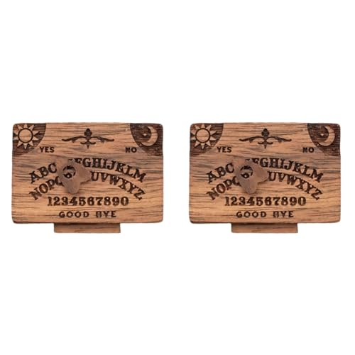 ARVALOLET Mini Ouija Brettspiel mit Planchette - Holzbrett for Tischdekoration und Spirituelle Erlebnisse von ARVALOLET