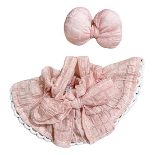 ARVALOLET Puppenkleidung Set - 17 cm Mode Kleiderkleid Set DIY Mini Dolls Kleidung Puppe süße Kleidung Dolls Accessoires for Labubu V1 V2 Weihnachtsgeburtstag Geschenk von ARVALOLET