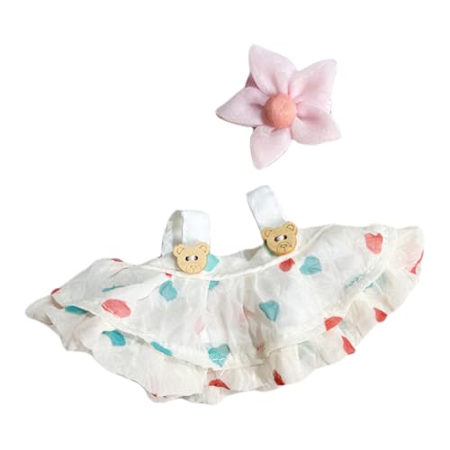 ARVALOLET Puppenkleidung Set - 17 cm Mode Kleiderkleid Set DIY Mini Dolls Kleidung Puppe süße Kleidung Dolls Accessoires for Labubu V1 V2 Weihnachtsgeburtstag Geschenk von ARVALOLET