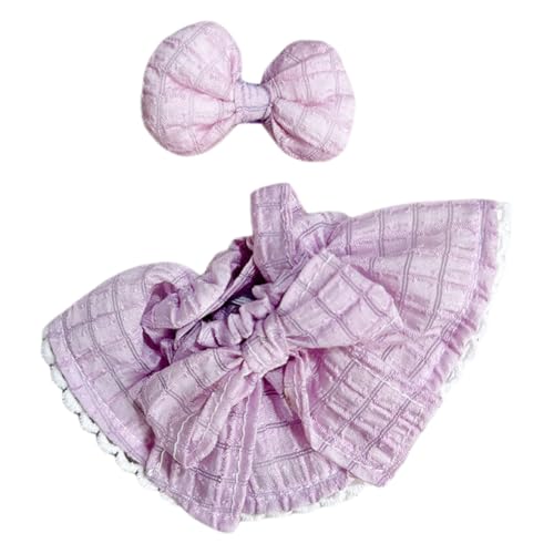 ARVALOLET Puppenkleidung Set - 17 cm Mode Kleiderkleid Set DIY Mini Dolls Kleidung Puppe süße Kleidung Dolls Accessoires for Labubu V1 V2 Weihnachtsgeburtstag Geschenk von ARVALOLET