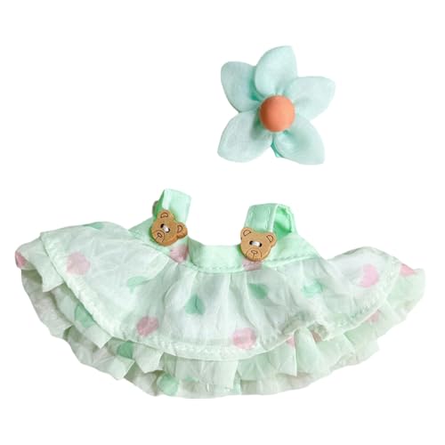 ARVALOLET Puppenkleidung Set - 17 cm Mode Kleiderkleid Set DIY Mini Dolls Kleidung Puppe süße Kleidung Dolls Accessoires for Labubu V1 V2 Weihnachtsgeburtstag Geschenk von ARVALOLET