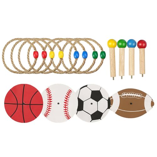 ARVALOLET SpielzeugMarke Rope Seil Ringwurfspiel Set for Kinder und Erwachsene Outdoor Zielspiel mit 4 Zielständern und 8 Ringen ARVALOLET SpielzeugMarke Rope Seil Ringwurfspiel Set for Kinder und Erwachsene Outdoor Zielspiel mit 4 Zielständern und 8 Ringen von ARVALOLET