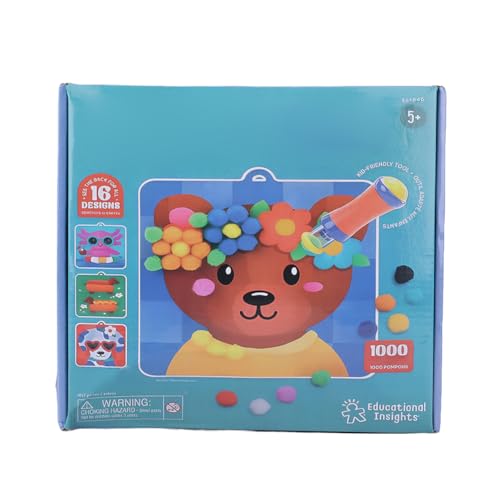 ARVALOLET Tier-Design-Pompon-Set for Kinder, Hand-Auge-Koordination, Stressfreies Sensorikspielzeug, Geschenkidee for Kinder ARVALOLET Tier-Design-Pompon-Set for Kinder, Hand-Auge-Koordination, Stressfreies Sensorikspielzeug, Geschenkidee for Kinder von ARVALOLET