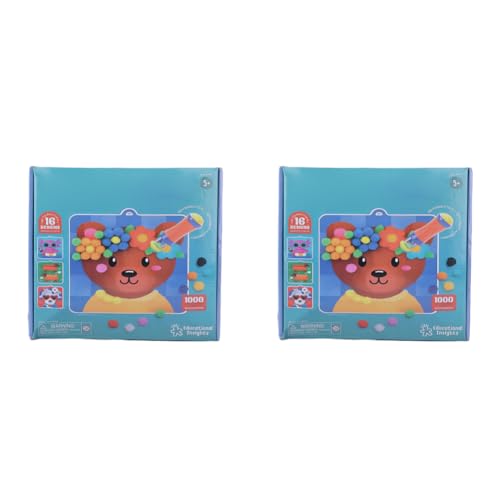 ARVALOLET Tier-Design-Pompon-Set for Kinder, Hand-Auge-Koordination, Stressfreies Sensorikspielzeug, Geschenkidee for Kinder von ARVALOLET