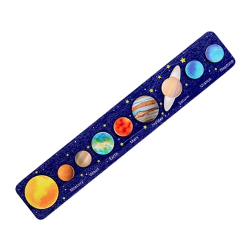 Solar-System-Planeten-Puzzle Holzspielzeug Montessori Weltraum Puzzle for Kinder interaktives Lernspielzeug for Kleinkinder von ARVALOLET