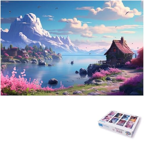 ARYU 1000-Teiliges Holzpuzzle Paradies FüR Erwachsene, Geeignet FüR Erwachsene Ab 14 Jahren, 1 Set, 1 Puzzle, 75 X 50 cm, FüR MäNner Und Frauen, Denkspiel, Weihnachts- Oder Geburtstagsgeschenk von ARYU