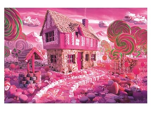 ARYU 1000-Teiliges Holzpuzzle Zuckerstangenhaus FüR Erwachsene, Geeignet FüR Erwachsene Ab 14 Jahren, 1 Set, 1 Puzzle, 75 X 50 Cm, FüR MäNner Und Frauen, Denkspiel, Weihnachts- Und Geburtstagsgeschenk von ARYU