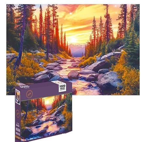 ARYU 1000-Teiliges Papierpuzzle Magischer Wald FüR Erwachsene, Geeignet FüR Erwachsene Ab 14 Jahren, 1 Set, 1 Puzzle, 75 X 50 cm, FüR MäNner Und Frauen, Denkspiel, Weihnachts- Und Geburtstagsgeschenk von ARYU