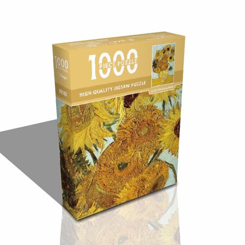 ARYU 1000-Teiliges Papierpuzzle Sonnenblumen Geschenk FüR Erwachsene Geeignet FüR Erwachsene Ab 14 Jahren, 1 Set, 1 Puzzle, 75 X 50 cm, FüR MäNner Und Frauen, Denkspiel von ARYU