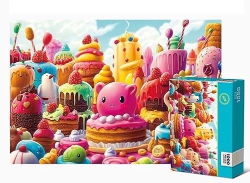 ARYU 1000-Teiliges Papierpuzzle SüßEs StüCk FüR Erwachsene, Geeignet FüR Erwachsene Ab 14 Jahren, 1 Set, 1 Puzzle, 75 X 50 cm, FüR MäNner Und Frauen, Denkspiel, Weihnachts- Und Geburtstagsgeschenk von ARYU