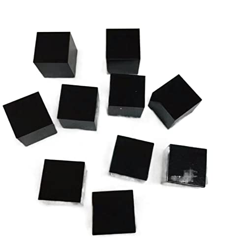 Natürlicher Kristall, rau, 1 Stück, 20–30 mm, schwarzer Obsidian, quadratischer Würfel, schwarzer Obsidian-Würfel, Kristall, negativer Edelstein-Würfel, natürlich Raumdekoration (Size : 20mm) von ARrase