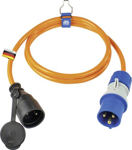 AS Schwabe 862435 Strom Adapterkabel 16A Orange 1.5m H07BQ-F 3G 2,5mm² von AS Schwabe