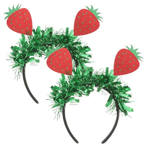 ASAKKURA 2 Stück Erdbeer Haarschmuck Haarreifen Party Kopfschmuck Süßes Headband für Mädchen Festliche Kostümdekoration ASAKKURA 2 Stück Erdbeer Haarschmuck Haarreifen Party Kopfschmuck Süßes Headband für Mädchen Festliche Kostümdekoration von ASAKKURA