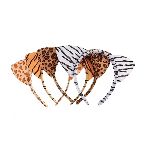 ASAKKURA 4Stücke Tierohren Haarreifen Cosplay Haarschmuck für Leoparden Tiger Zebra und Giraffenohren für Partys ASAKKURA 4Stücke Tierohren Haarreifen Cosplay Haarschmuck für Leoparden Tiger Zebra und Giraffenohren für Partys von ASAKKURA