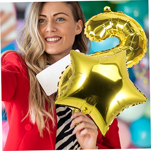 ASAKKURA Graduationsballons Aluminiumfolie Dekoration mit Stern und Herzmotiven Langlebig Leuchtende Farben für Abschlussfeiern Klassenraum Fotohintergrund und Partygestaltung von ASAKKURA