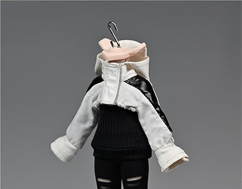 ASEDRFY 1/12 Maßstab Soldatenfigur, Kleidung, kurze Jacke, Strickwaren für 15,2 cm bewegliche Puppe, Miniaturen, Zubehör, Puppe (schwarz) von ASEDRFY