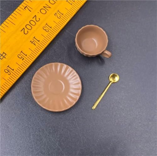 ASEDRFY 1/6 Maßstab Figur Teetasse Modell Miniatur-Möbelzubehör für 30,5 cm nahtlose Actionfigur Körperpuppe (braun) von ASEDRFY