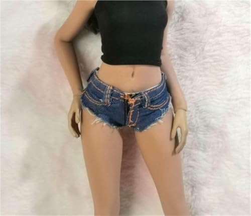 ASEDRFY 1/6 Maßstab für Damen, Figurenpuppe, Kleidung, lässige Denim-Shorts, Jeans, Shorts für 30,5 cm große Soldaten-Actionfigur-Puppe von ASEDRFY