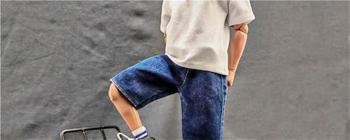 ASEDRFY 1/6 Maßstab männlich, Figur, Puppenkleidung, lässig, Denim, Jeans, Shorts, Kostüm für 30,5 cm männliche Soldaten, Actionfigur, Puppe (schwarz) von ASEDRFY