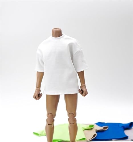 ASEDRFY 1/6 Maßstab männliche/weibliche Kleidung, kurzärmeliges T-Shirt Kleidung für 30,5 cm nahtlose Actionfigur-Körperpuppe (schwarz) von ASEDRFY