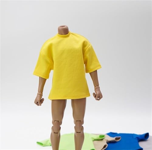 ASEDRFY 1/6 Maßstab männliche/weibliche Kleidung, kurzärmeliges T-Shirt Kleidung für 30,5 cm nahtlose Actionfigur-Körperpuppe (schwarz) von ASEDRFY