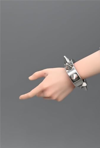 ASEDRFY 1/6 Maßstab männlicher Soldat Modell Figur Puppe Silber Armband Edelstahl für 12 Zoll bewegliche Actionfigur Miniaturen Zubehör Puppe von ASEDRFY