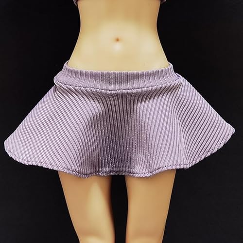 ASEDRFY 1/6 Maßstab weibliche Figur, Puppenkleidung, Faltenröcke, kurze Röcke, Kostüm für 30,5 cm große Soldatinnen, Actionfigur, Puppe (lila) von ASEDRFY
