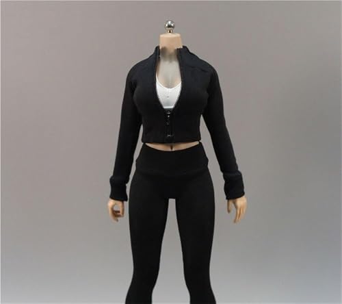ASEDRFY 1/6 Maßstab weibliche Figur, Puppenkleidung, Jacke, Mäntel, Langarm-Shirt, Kostüm für 30,5 cm Soldaten-Actionfigur, Puppe (grau) von ASEDRFY