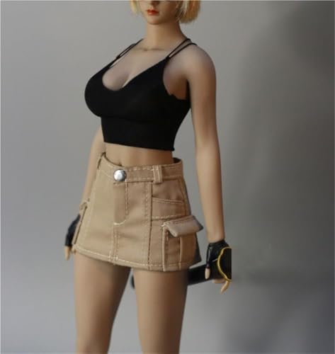 ASEDRFY 1/6 Maßstab weibliche Figur, Puppenkleidung, Schultergurt, Hemd, Cargorock, Kostüm für 30,5 cm große Soldaten-Actionfigur von ASEDRFY