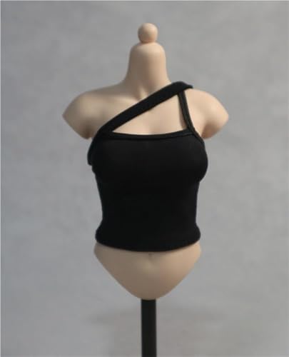 ASEDRFY 1/6 Maßstab weibliche Figur, Puppenkleidung, Schultern, ärmellos, Hemden, Kostüm für 30,5 cm große Soldatinnen, Actionfigur, Puppe (grau) von ASEDRFY