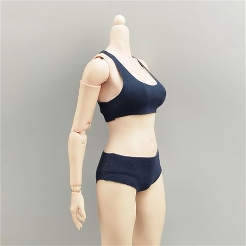 ASEDRFY 1/6 Maßstab weibliche Figur, Puppenkleidung, Sportshirt, Unterwäsche, Kostüm für 30,5 cm weibliche Soldatin, Actionfigur, Puppe (blau) von ASEDRFY