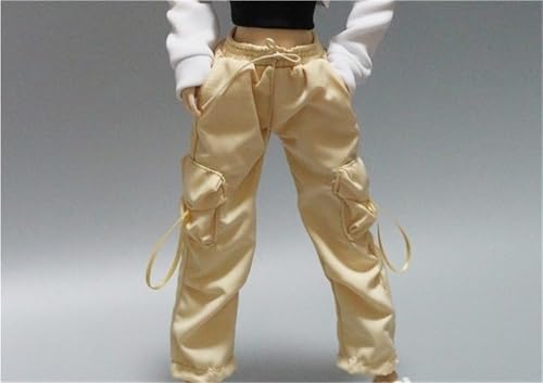 ASEDRFY 1/6 Maßstab weibliche Figur, Puppenkleidung, hohe Taille, Cargohose, Hose für 30,5 cm große Soldatinnen, Actionfigur, Puppe (schwarz) von ASEDRFY