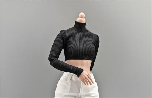 ASEDRFY 1/6 Maßstab weibliche Figur, Puppenkleidung, hoher Halsausschnitt, Strickshirt, Kostüm für 30,5 cm große Soldatinnen, Actionfigur, Puppe (weiß) von ASEDRFY