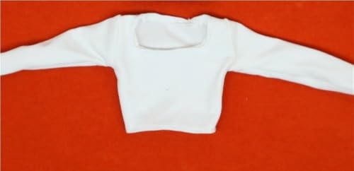ASEDRFY 1/6 Maßstab weibliche Figur, Puppenkleidung, langärmelig, Basic-Shirts, Kostüm für 30,5 cm große Soldaten-Actionfigur, Puppe (weiß) von ASEDRFY