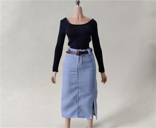 ASEDRFY 1/6 Maßstab weibliche Figur, Puppenkleidung, langärmelig, Denim-Rock für 30,5 cm weibliche Soldaten-Actionfigur ASEDRFY 1/6 Maßstab weibliche Figur, Puppenkleidung, langärmelig, Denim-Rock für 30,5 cm weibliche Soldaten-Actionfigur von ASEDRFY
