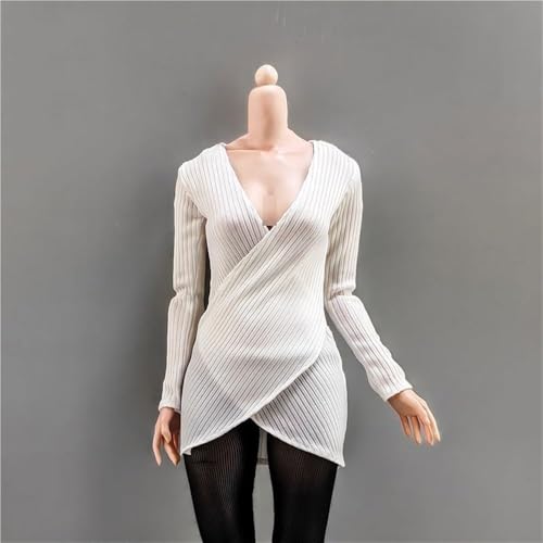 ASEDRFY 1/6 Maßstab weibliche Figur, Puppenkleidung, lange Ärmel, Strickkleid, Kostüm für 30,5 cm weibliche Soldatin, Actionfigur, Puppe (braun) von ASEDRFY