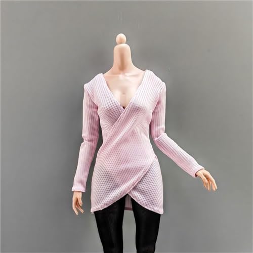 ASEDRFY 1/6 Maßstab weibliche Figur, Puppenkleidung, lange Ärmel, Strickkleid, Kostüm für 30,5 cm weibliche Soldatin, Actionfigur, Puppe (braun) von ASEDRFY