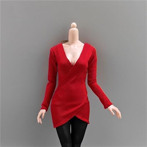 ASEDRFY 1/6 Maßstab weibliche Figur, Puppenkleidung, lange Ärmel, Strickkleid, Kostüm für 30,5 cm weibliche Soldatin, Actionfigur, Puppe (braun) von ASEDRFY