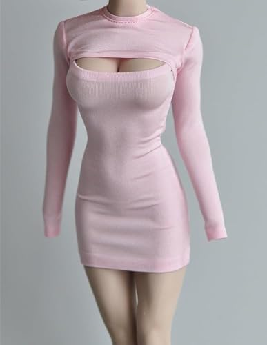 ASEDRFY 1/6 Maßstab weibliche Figur Puppe Kleidung Langarm kurze Kleider für 30,5 cm weibliche Actionfigur Miniaturen Zubehör Puppe (lila) von ASEDRFY