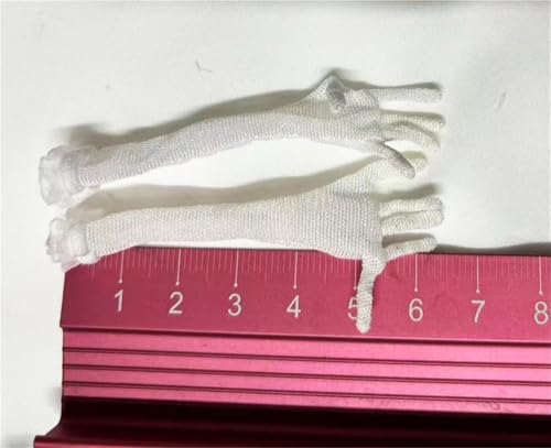ASEDRFY 1/6 Maßstab weibliche Soldatenfigur, lange Handschuhe, Netz-Partyhandschuhe für 30,5 cm bewegliche Puppe, Miniaturen, Zubehör, Puppe (weiß) von ASEDRFY