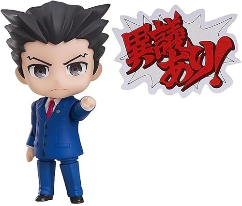 ASEDRFY 10 cm Ace Attorney: Phoenix Wright/Miles Edgeworth PVC Sammelspiel Actionfigur Charakter Modell Anime Toys (Größe: Blau) von ASEDRFY