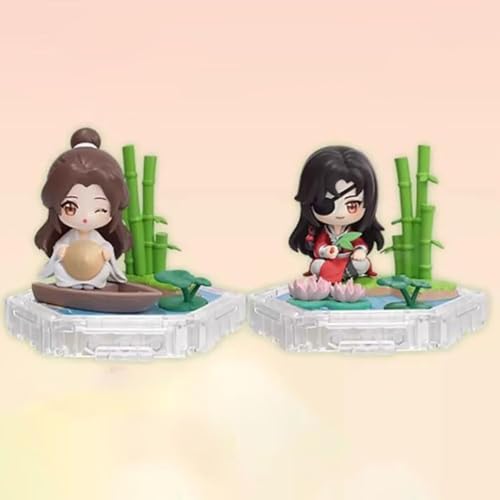 ASEDRFY 10 cm große Himmelsbeamte Segen Xie Lian & Hua Cheng Figur PVC-Statue Anime Figuren Actionfigur Modellsammlung Puppe Dekoration Spielzeug Geschenk (Größe: transparent) von ASEDRFY