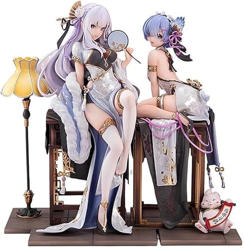 ASEDRFY 22 cm. Re:Zero Starting Life in Another World: Rem and Emiria Actionfigur, PVC, Umweltschutzmaterialien, Dekoration, Ornamente (Farbe: Blau) von ASEDRFY