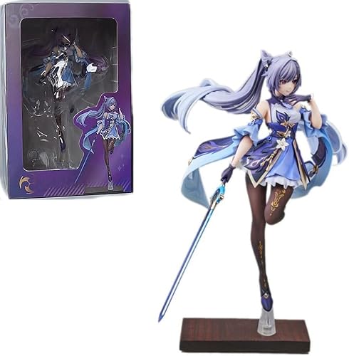ASEDRFY 27 cm Genshin Impact Keqing PVC Sammelspiel Actionfigur Charakter Modell Anime Spielzeug von ASEDRFY