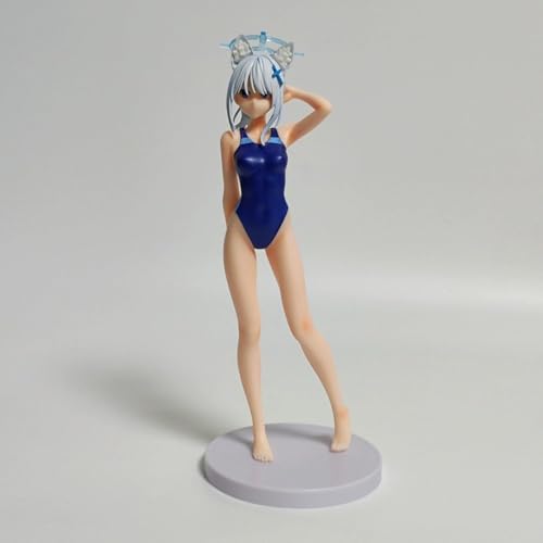 ASEDRFY Amau AKO Badeanzug Shimoe Koharu Arona Sunaōkami Shiroko Figur Puppe Katzenohr Figur Modell Geschenk 24 cm von ASEDRFY