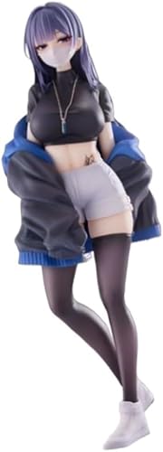 ASEDRFY Anime-Charaktere, PVC-Dekoration, Ornamente, Maske, Mädchen, Yuna-Figurensammlung, Modelldekoration, Ornamente, 22 cm von ASEDRFY