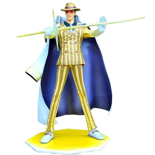 ASEDRFY Borsalino Figure, Standing Yellow Navy Suit Borsalino Anime Figures 24cm/9.4inch PVC Character Figurine Cosplay Model Collectible Fans Gift von ASEDRFY